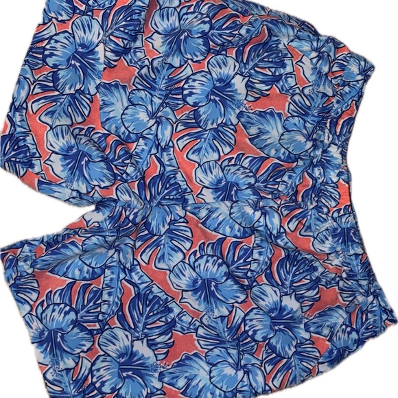 Vineyard Vines Other - Vineyard Vines Blue Floral on Coral Men’s Swim Trunks